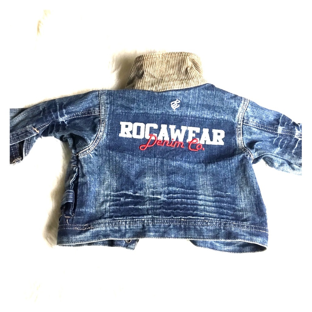 Denim jean jacket blue baby boy 12 Months Boho